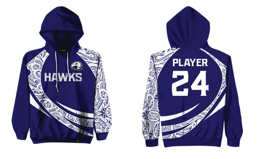 FBLG HAWKS RUGBY Sublimated Pull Over Hoodie (Hybrid)