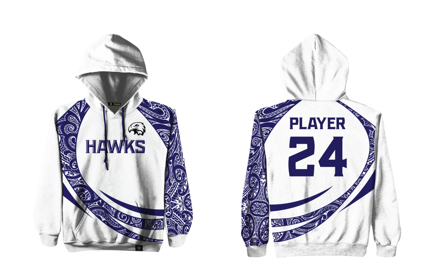 FBLG HAWKS RUGBY Sublimated Pull Over Hoodie (Hybrid)