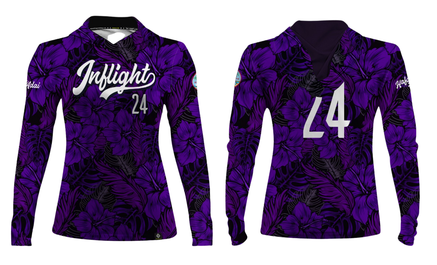 UNITED INFLIGHT Sublimated Women's Long Sleeve with Hood