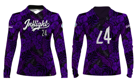 UNITED INFLIGHT Sublimated Women's Long Sleeve with Hood