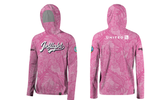 UNITED INFLIGHT Sublimated Men's Long Sleeve Hoodie with Mask