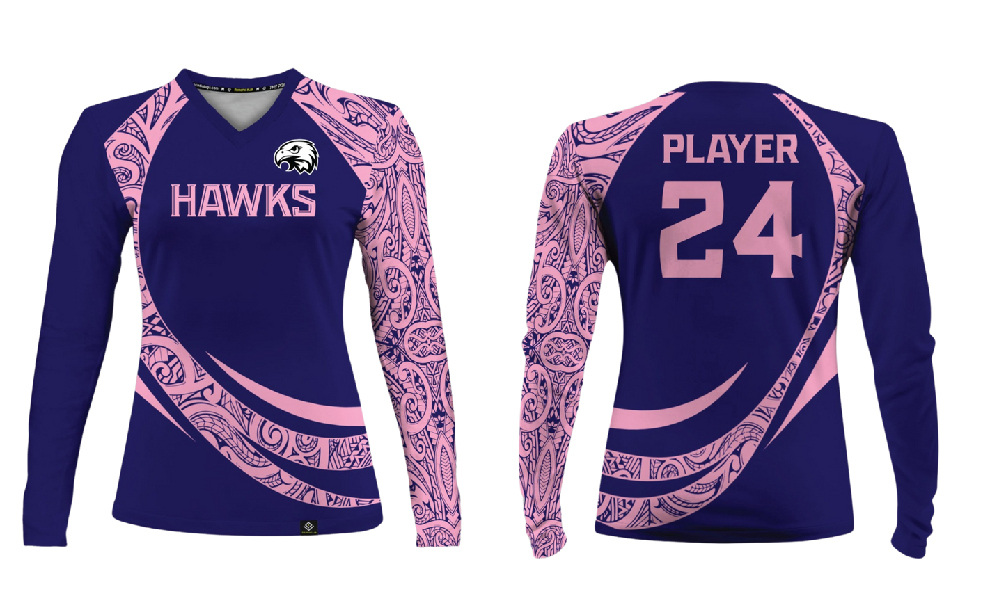 FBLG HAWKS RUGBY Sublimated Women's Long Sleeve