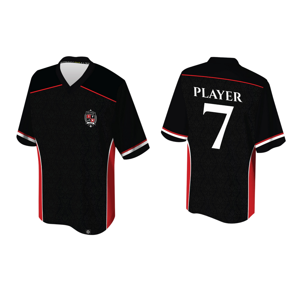 SANTA BARBARA Sublimated Men's Football Jersey (Black)