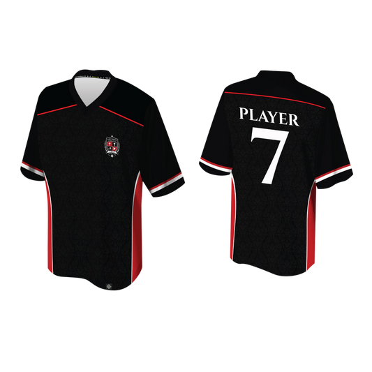 SANTA BARBARA Sublimated Men's Football Jersey (Black)