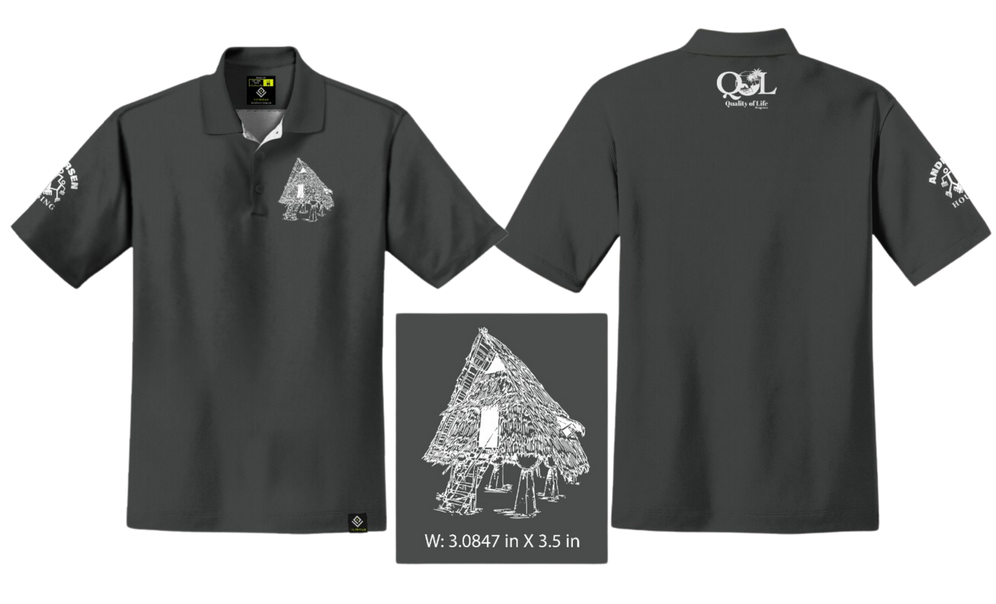 ANDERSEN FAMILY HOUSING Sublimated Men's Polo (Gray)