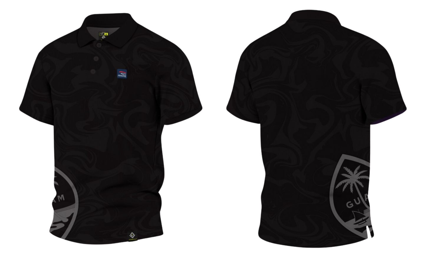 NAVAL BASE HOUSING GUAM Sublimated Men's Polo (Black)