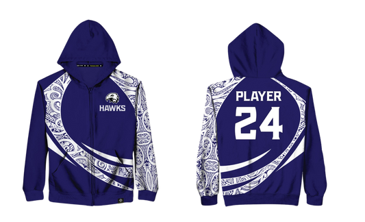 FBLG HAWKS RUGBY Sublimated Zipper Hoodie (Hybrid)
