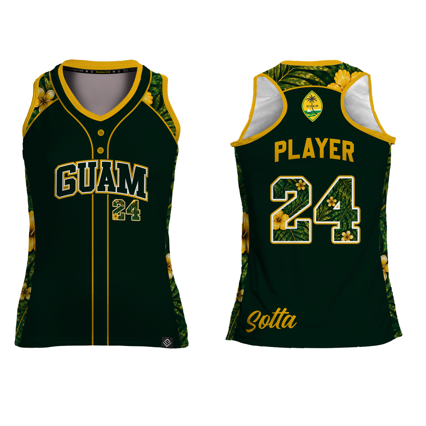 SOTTA SOFTBALL Sublimated Women's Racer Back (Green)