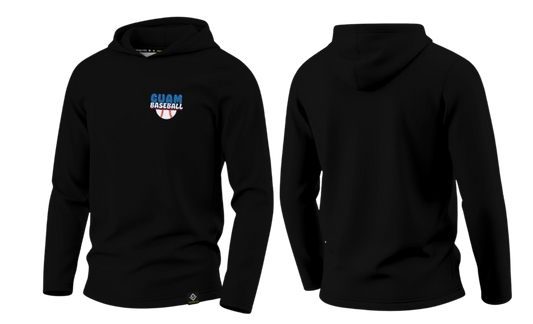 GUAM LITTLE LEAGUE Sublimated Men's Long Sleeve with Hood (Crest Logo - Black)