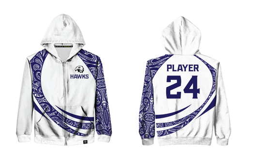 FBLG HAWKS RUGBY Sublimated Zipper Hoodie (Hybrid)