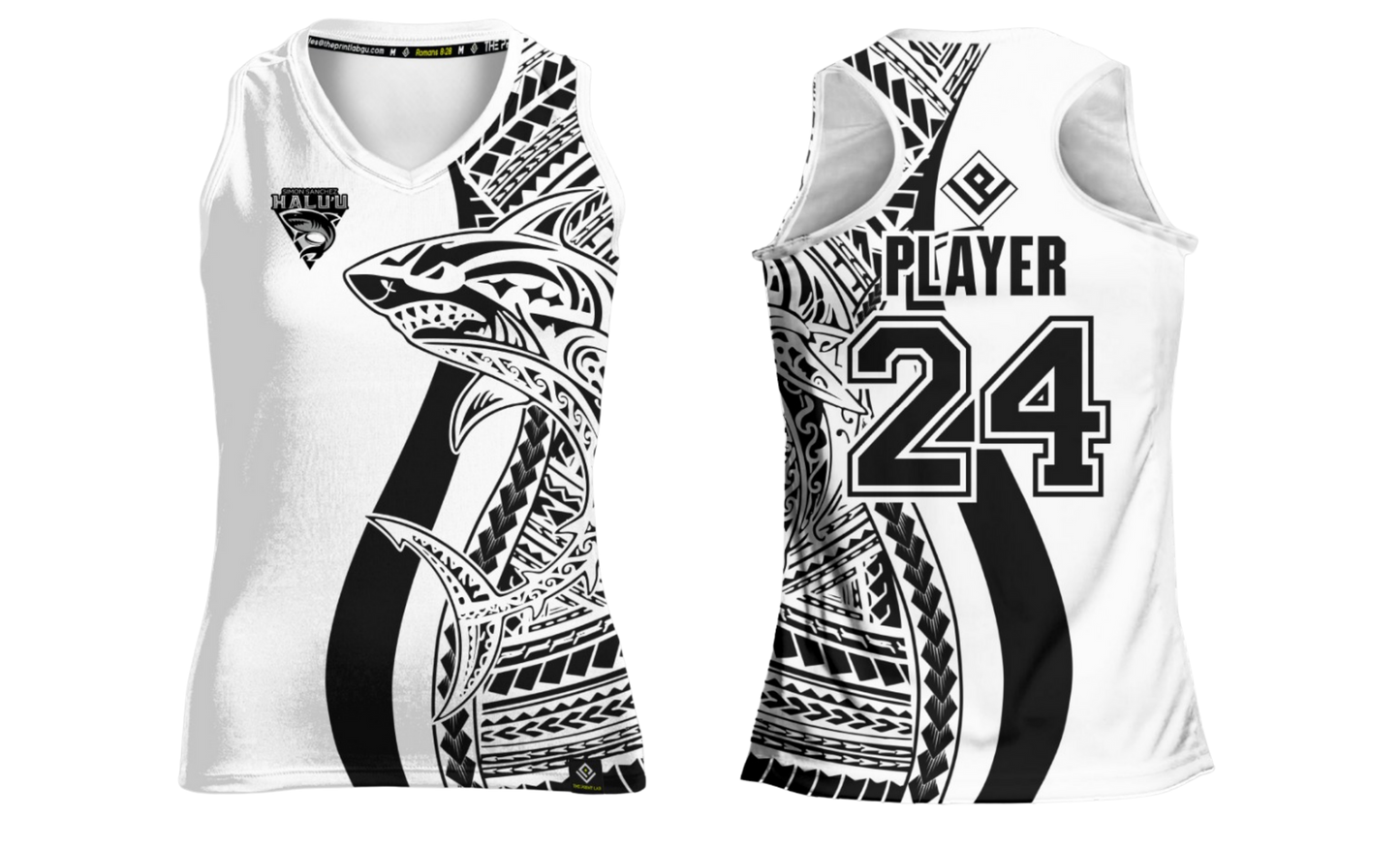 SSHS RUGBY Sublimated Women's Racer Back (White)
