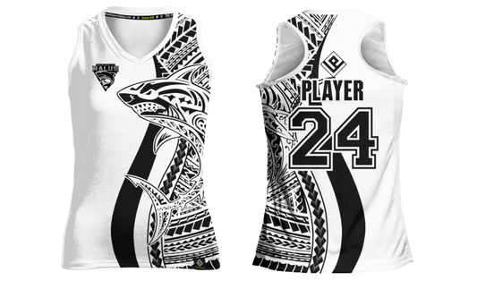 SSHS RUGBY Sublimated Women's Racer Back (White)