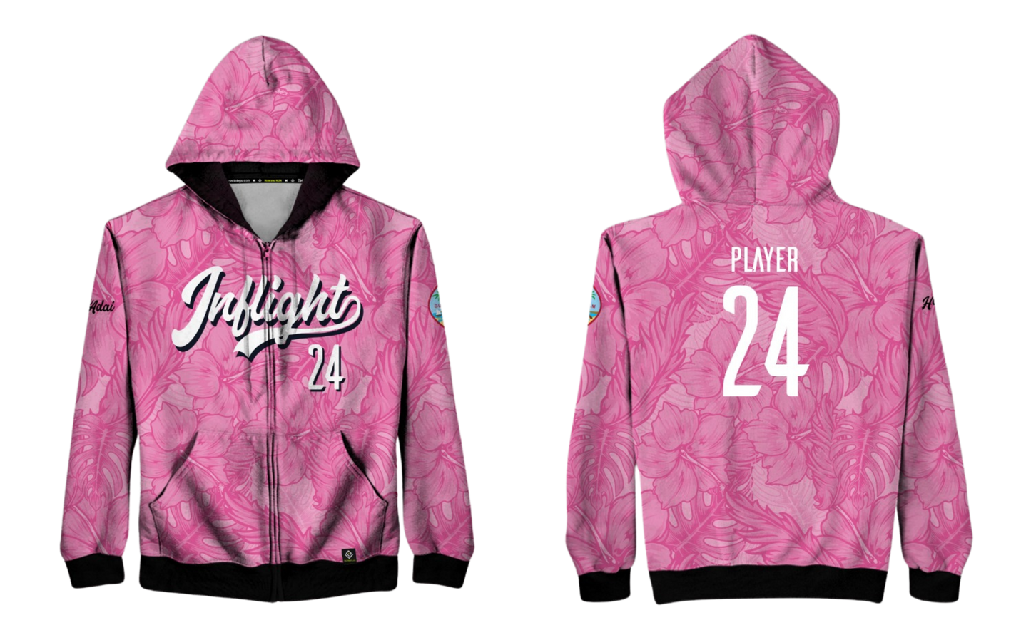 UNITED INFLIGHT Sublimated Men's Hybrid Zipper Hoodie Jacket