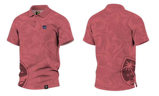 NAVAL BASE HOUSING GUAM Sublimated Men's Polo (Pink)