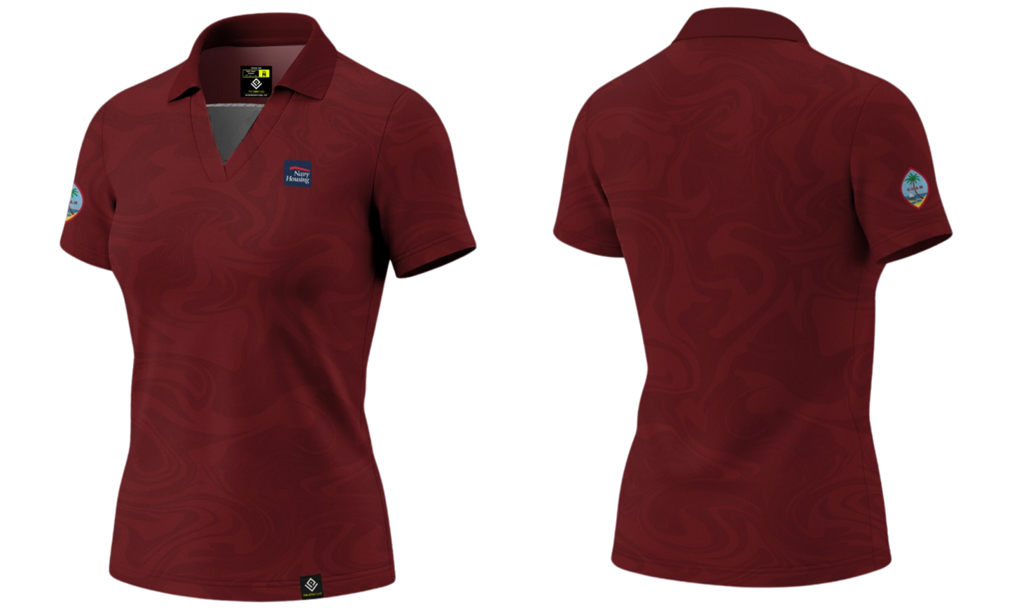 NAVAL BASE HOUSING GUAM Sublimated Women's Polo (Maroon)