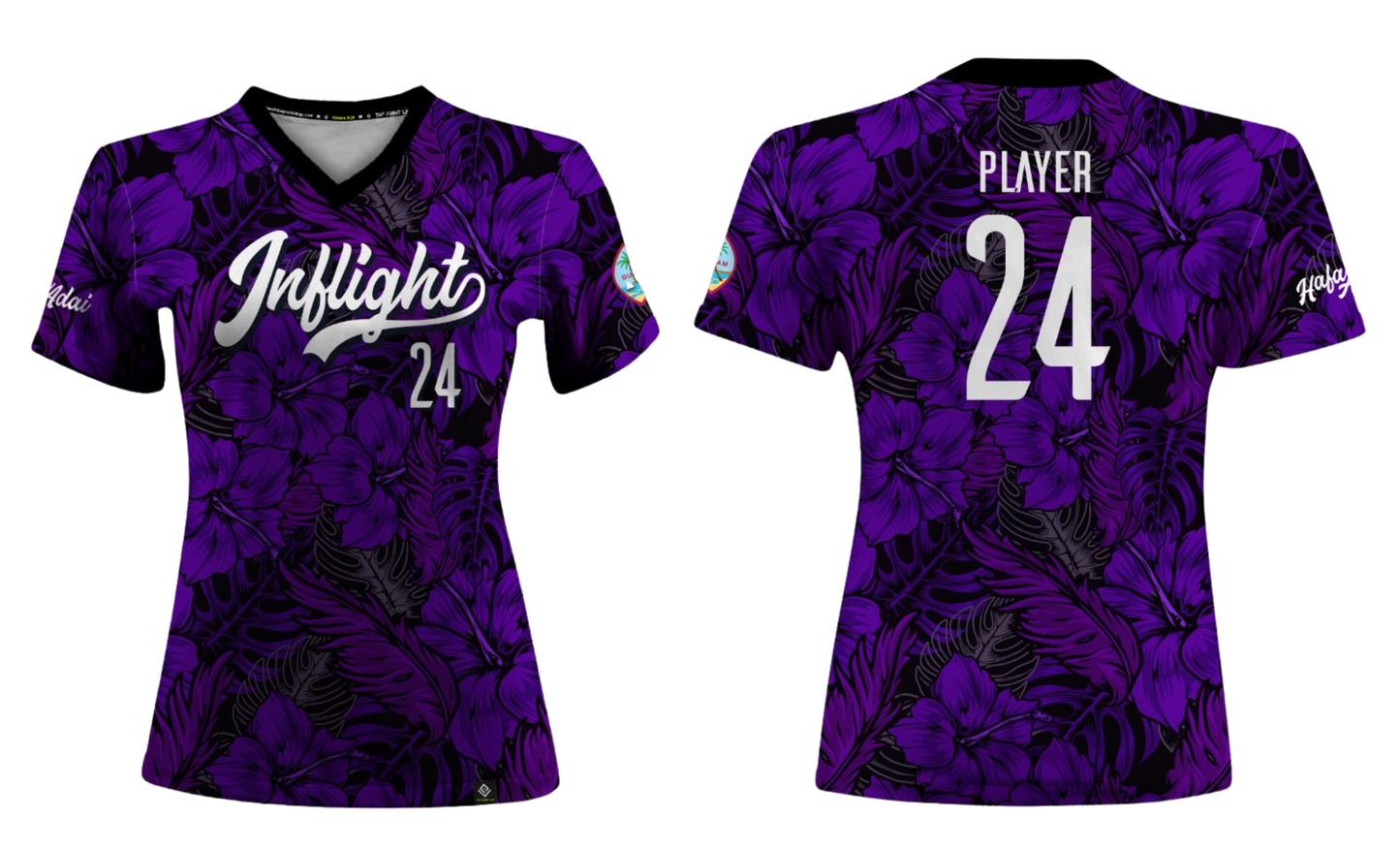 UNITED INFLIGHT Sublimated Women's V-neck Short sleeve