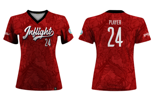 UNITED INFLIGHT Sublimated Women's V-neck Short sleeve