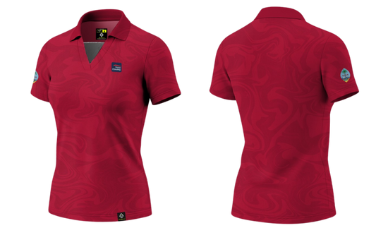 NAVAL BASE HOUSING GUAM Sublimated Women's Polo (Magenta)