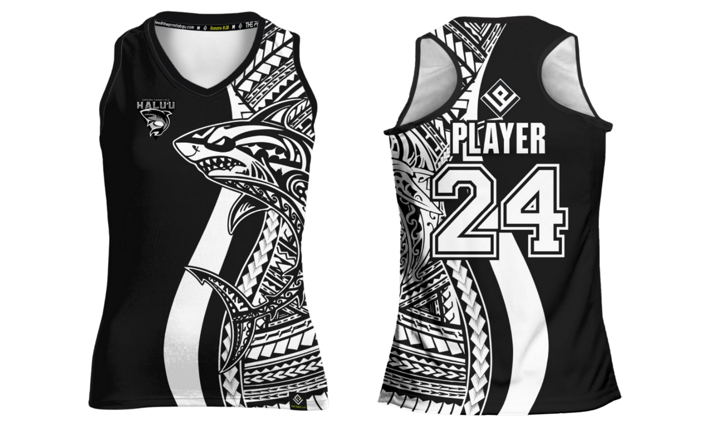 SSHS RUGBY Sublimated Women's Racer Back (Black)