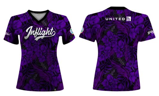 UNITED INFLIGHT Sublimated Women's V-neck Short sleeve