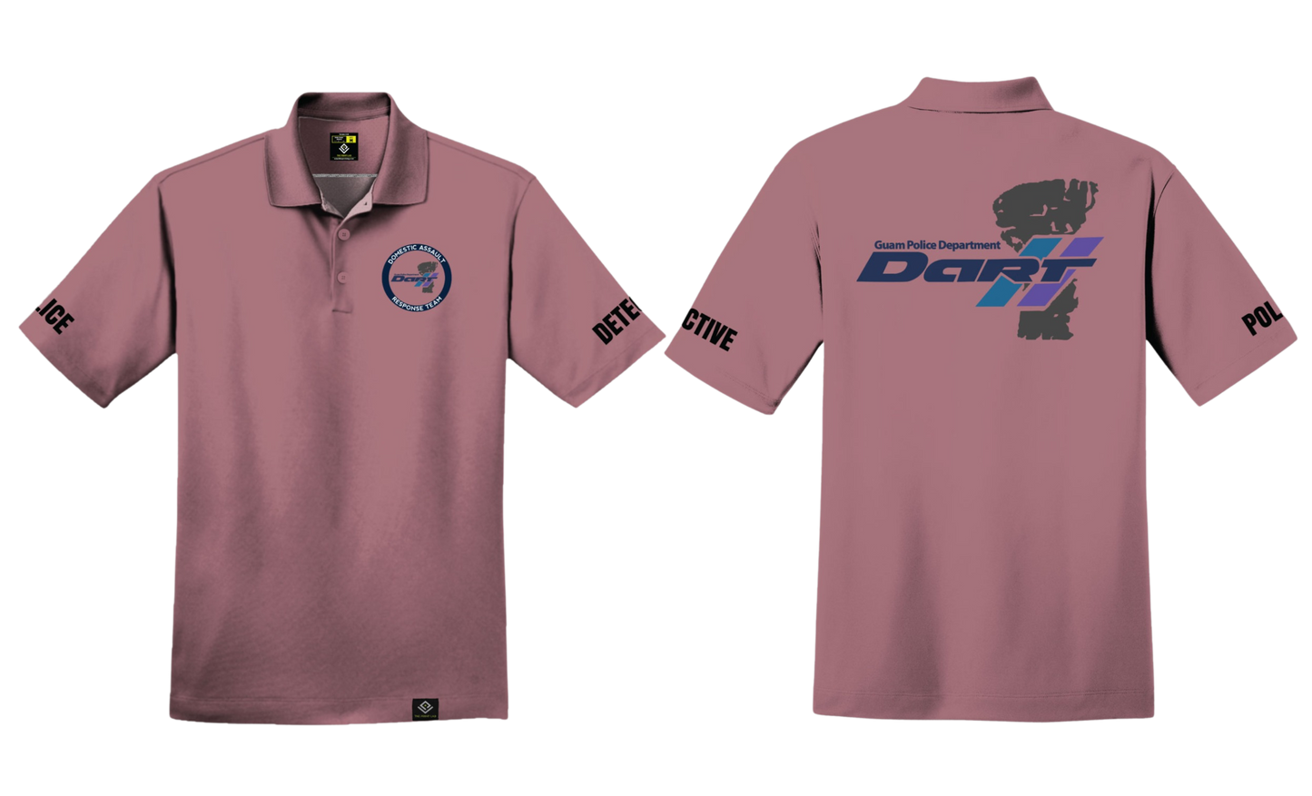 DOMESTIC ASSAULT Sublimated Men's Polo Shirt (Dusty Rose)