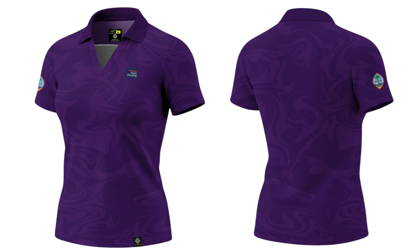 NAVAL BASE HOUSING GUAM Sublimated Women's Polo (Purple)