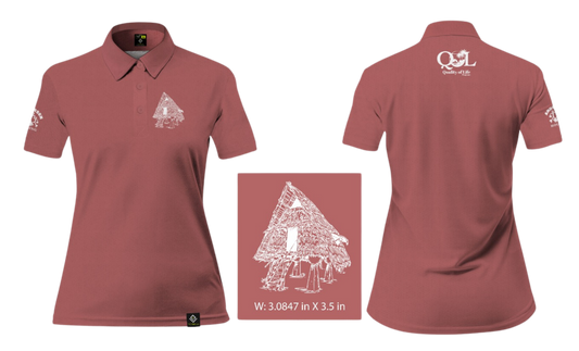 ANDERSEN FAMILY HOUSING Sublimated Women's Polo (Dusty Rose)