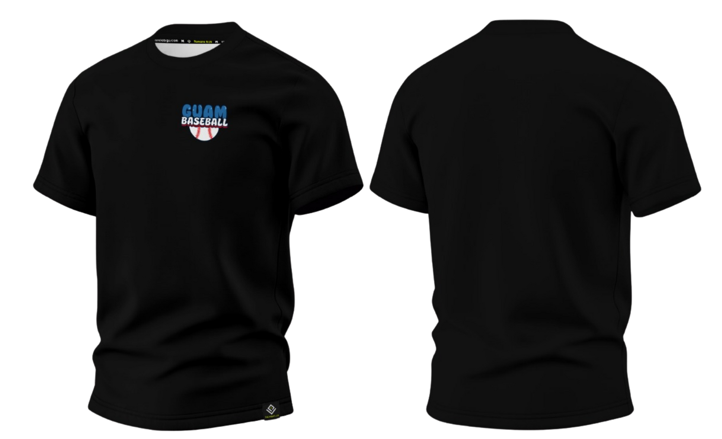 GUAM LITTLE LEAGUE Sublimated Men's T-shirt (Crest Logo - Black)