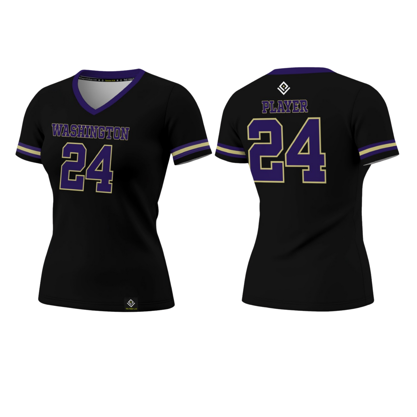 GW FOOTBALL Sublimated Women's T-shirt (Black)