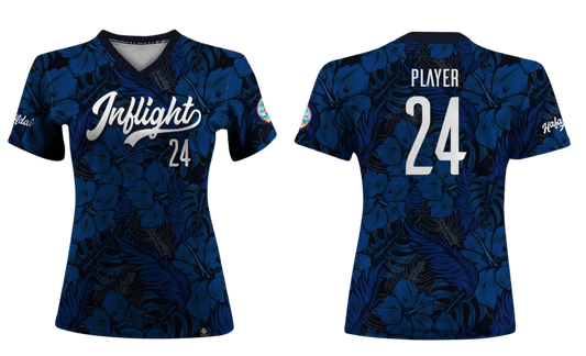 UNITED INFLIGHT Sublimated Women's V-neck Shortsleeve