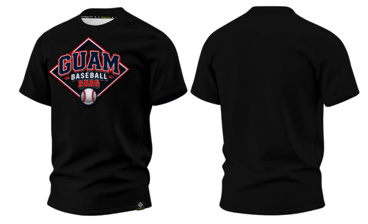 GUAM LITTLE LEAGUE Sublimated Men's T-shirt (Front Logo - Black)
