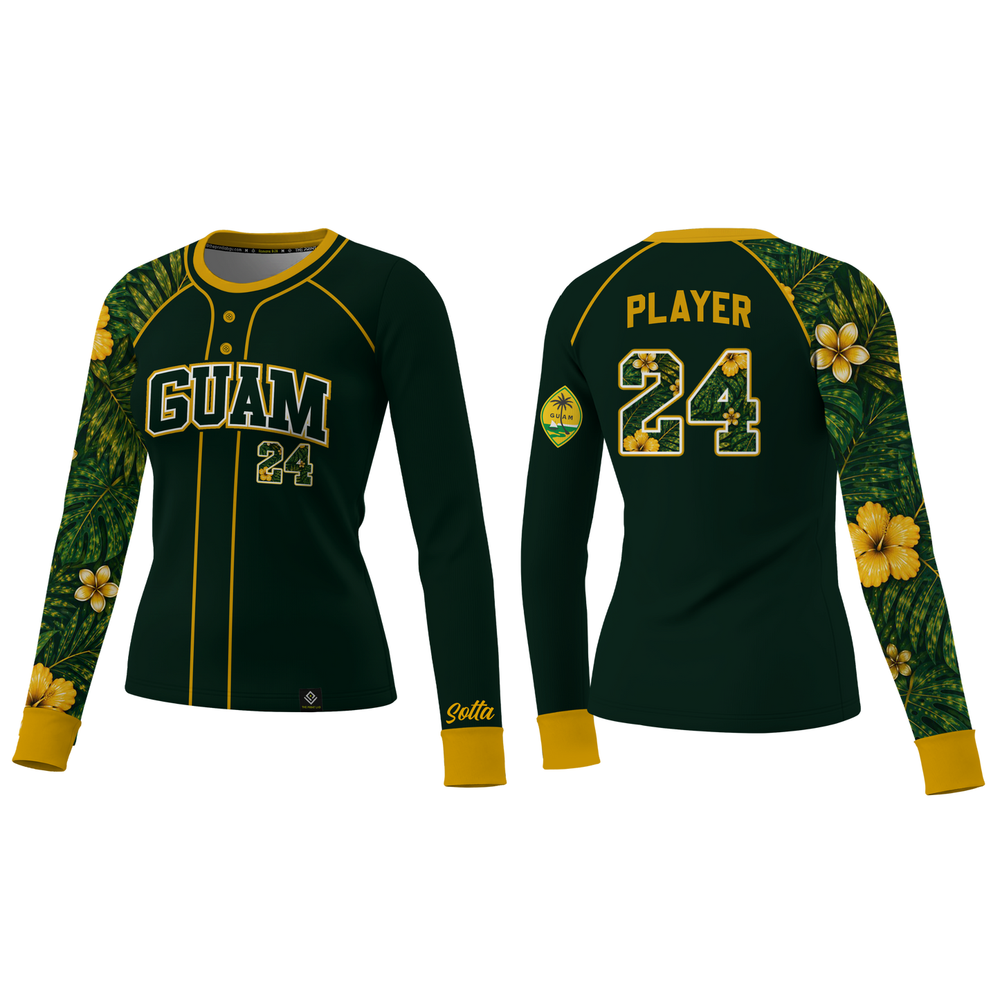 SOTTA SOFTBALL Sublimated Women's Long Sleeve with Cuff (Green)