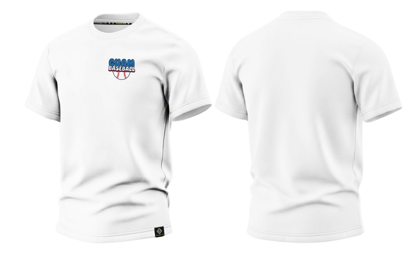 GUAM LITTLE LEAGUE Sublimated Men's T-shirt (Crest Logo - White)