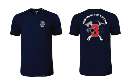 GUAM FIRE DEPARTMENT - Barrigada Fire Station - Sublimated Raglan T-shirt