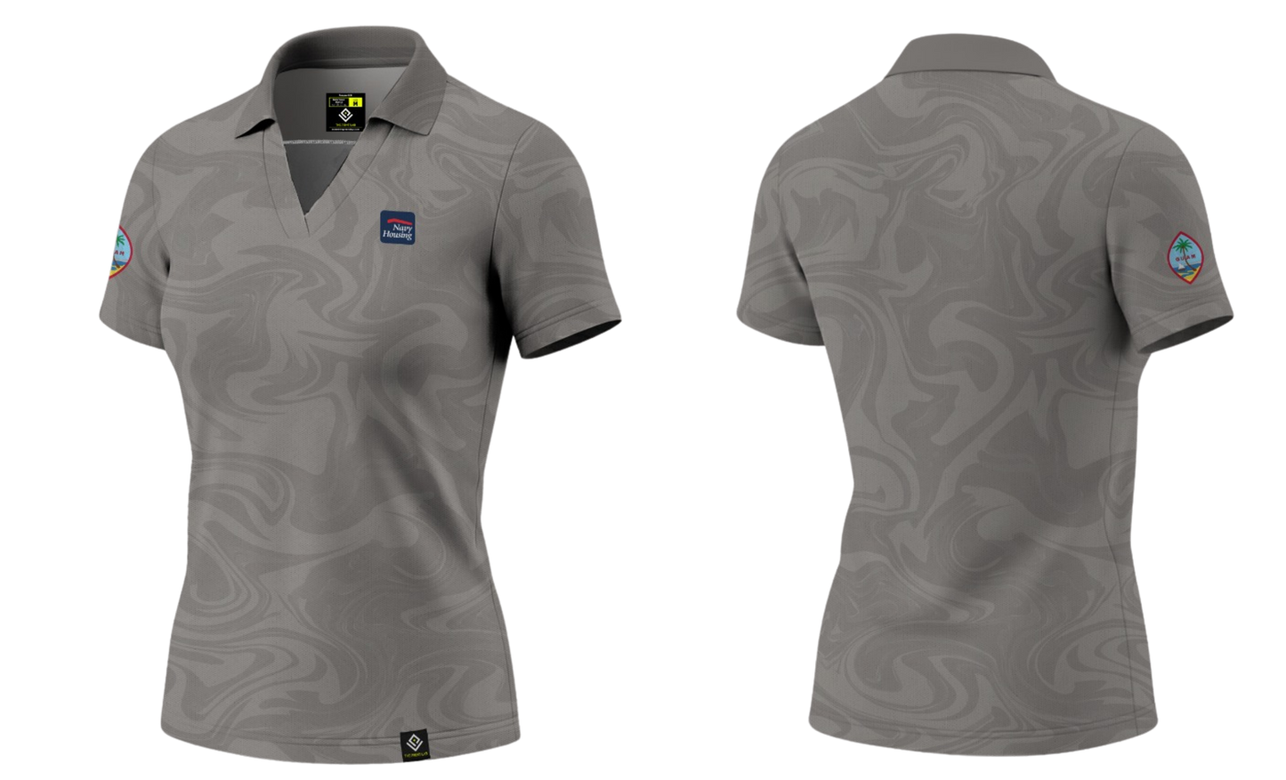 NAVAL BASE HOUSING GUAM Sublimated Women's Polo (Light Gray)