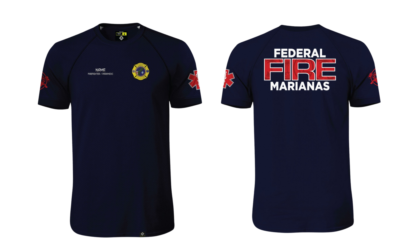FEDERAL FIRE MARIANAS Sublimated Raglan T-shirt (FIREFIGHTER/PARAMEDIC)