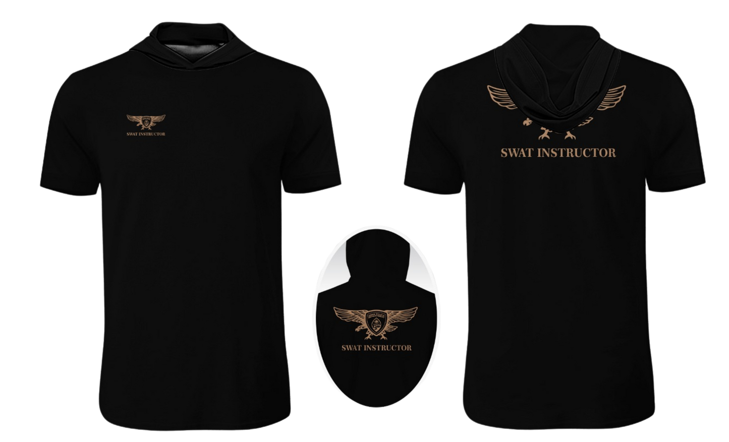 GUAM POLICE DEPT. Sublimated Men's Short Sleeve with Hood (SWAT INSTRUCTOR)