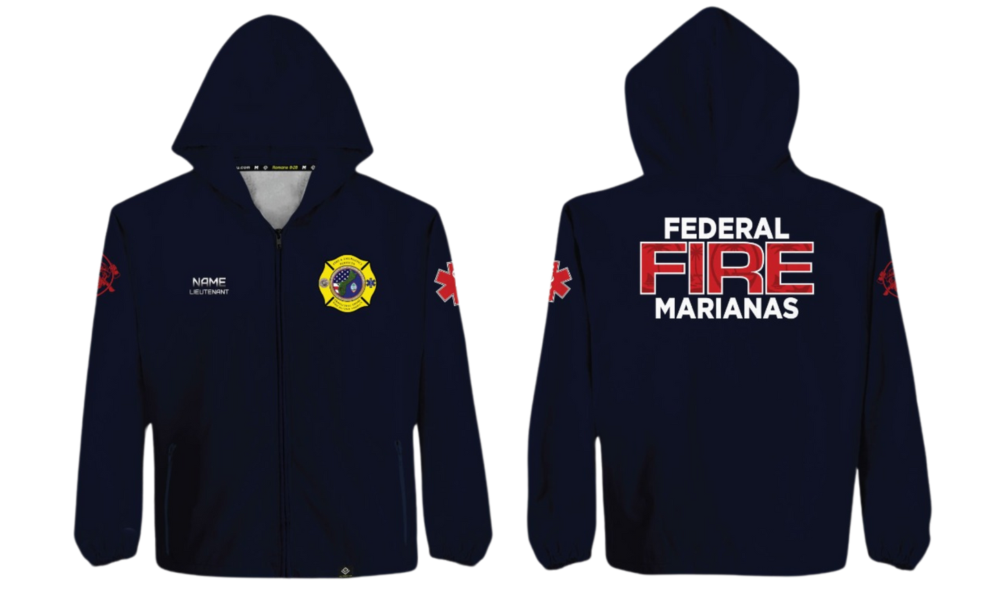FEDERAL FIRE MARIANAS Sublimated Softshell Jacket with Hood (LIEUTENANT)