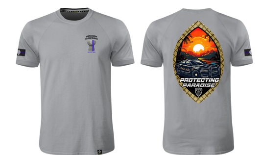 GUAM POLICE DEPARTMENT Sublimated Raglan T-shirt (Gray)