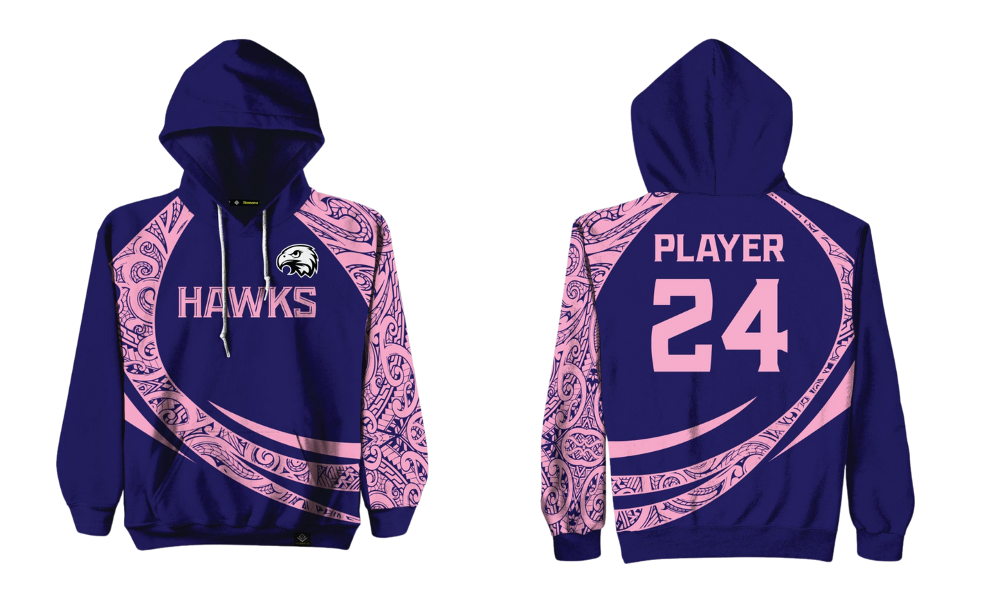 FBLG HAWKS RUGBY Sublimated Pull Over Hoodie (Hybrid)