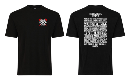 FIREFIGHTER STREETWEAR Screen Print T-shirt (Firefighter Prayer)
