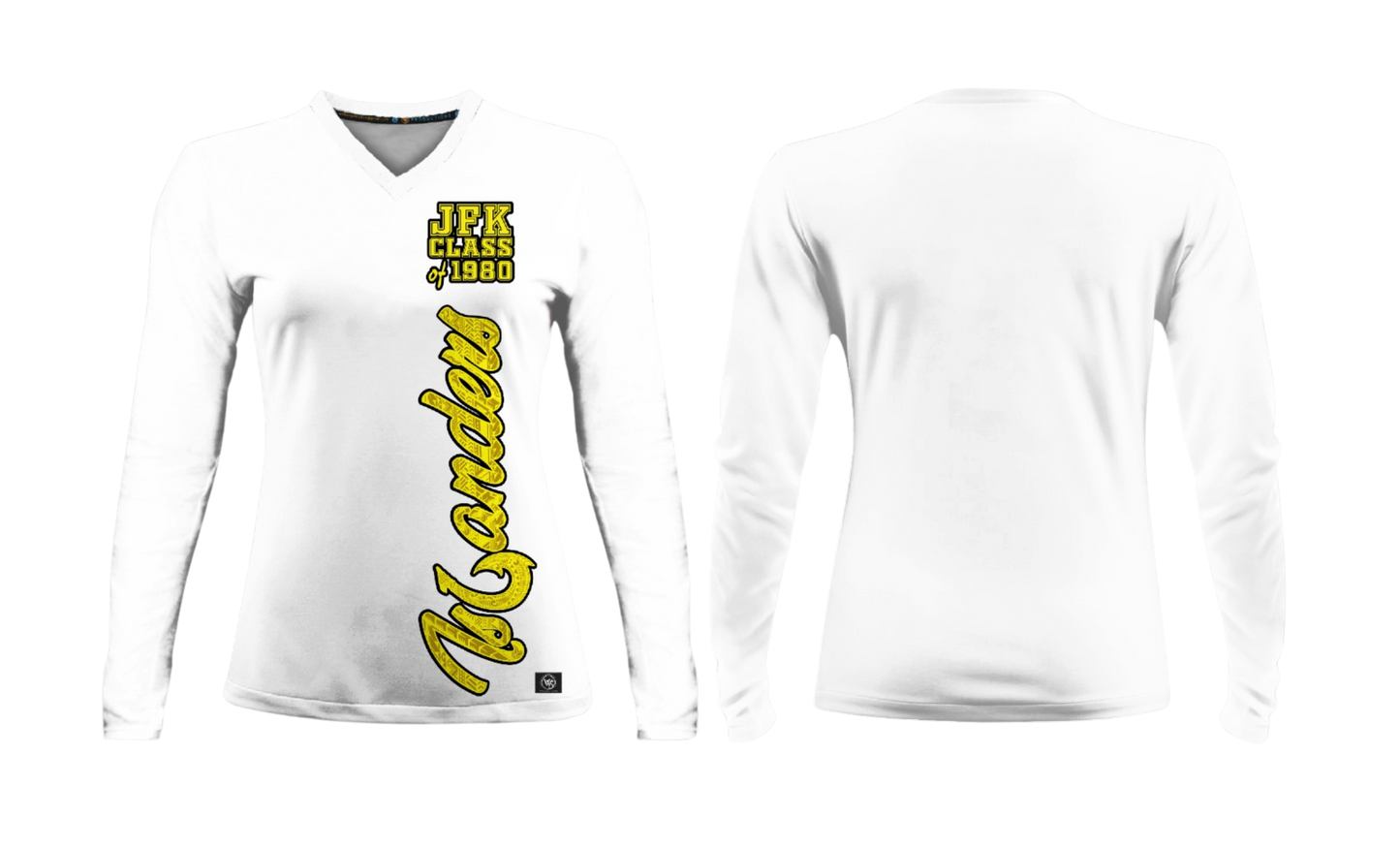 JFK CLASS OF 1980 REUNION Sublimated Women's Long Sleeve (White)