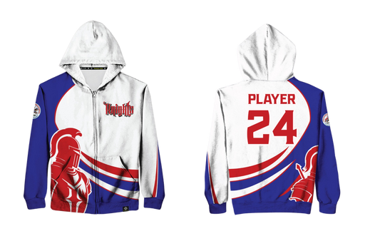 OCEANVIEW MIDDLE SCHOOL RUGBY Sublimated Zipper Hoodie Hybrid