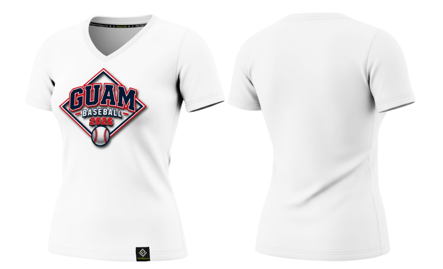 GUAM LITTLE LEAGUE Sublimated Women's T-shirt (Front Logo - White)