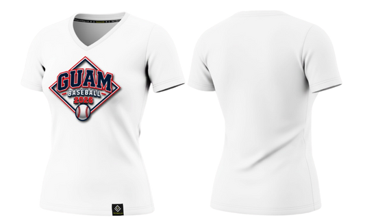 GUAM LITTLE LEAGUE Sublimated Women's T-shirt (Front Logo - White)