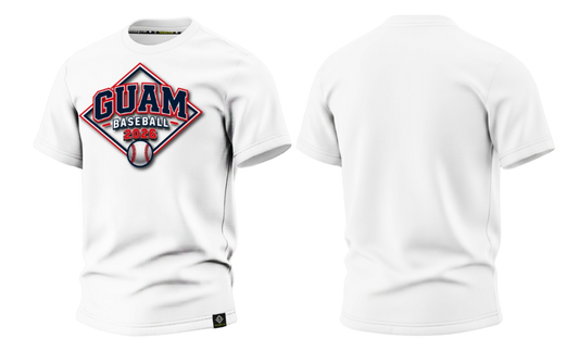 GUAM LITTLE LEAGUE Sublimated Men's T-shirt (Front Logo - White)