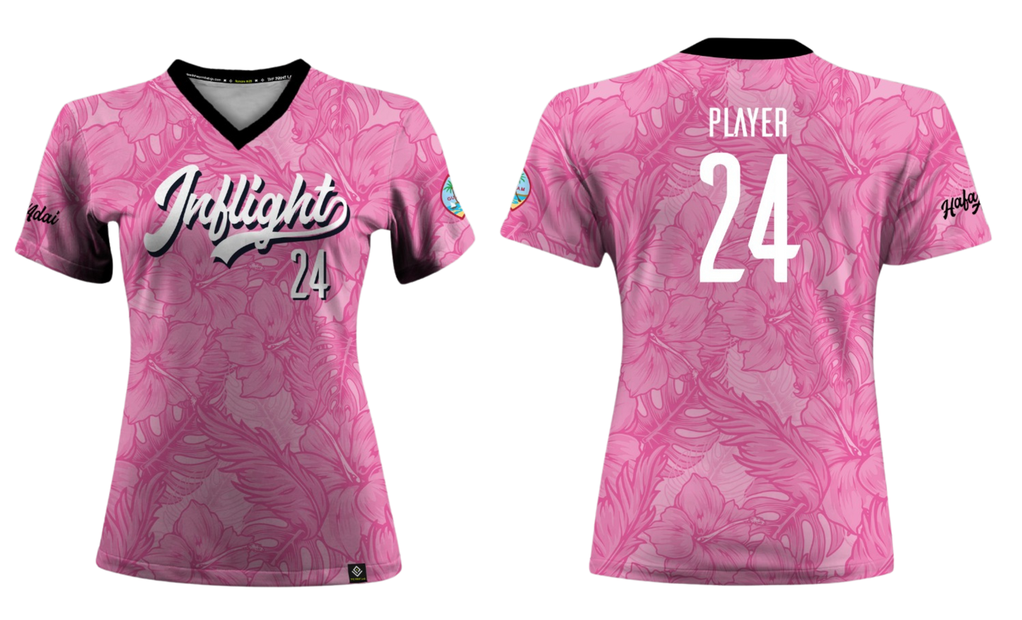 UNITED INFLIGHT Sublimated Women's V-neck Short sleeve