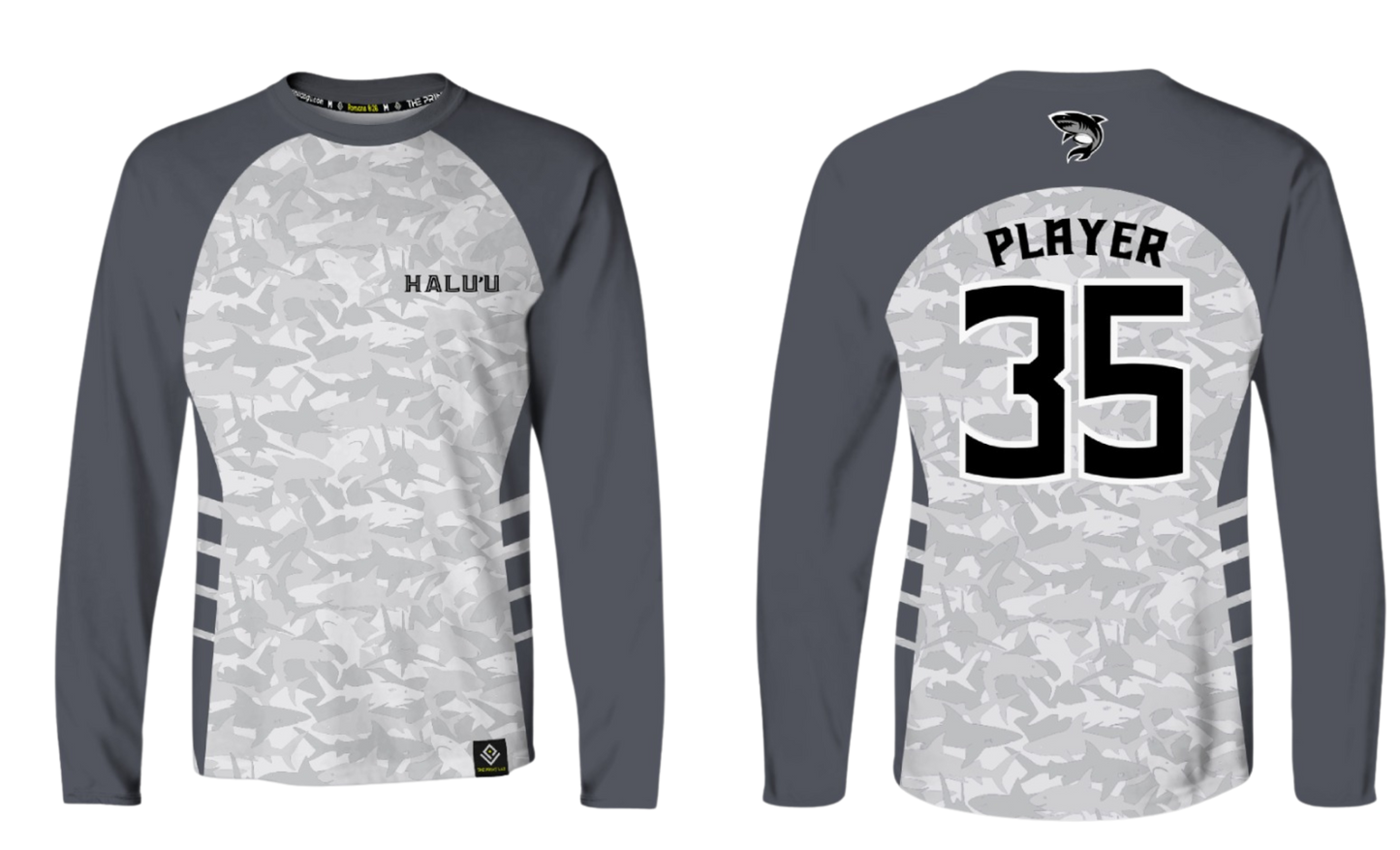 HALU'LU - SSHS RUGBY Sublimated Men's Long Sleeve (Gray)