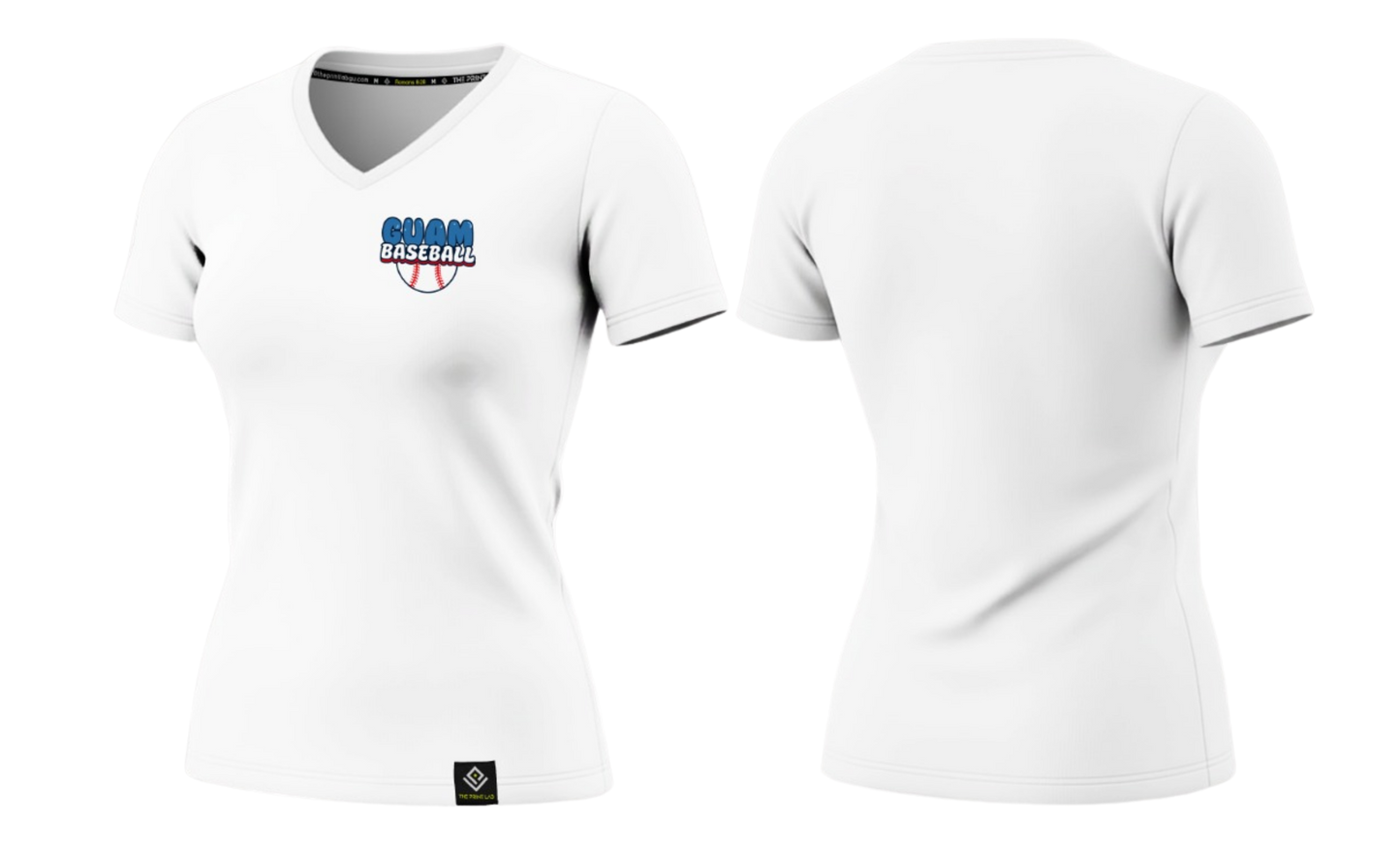 GUAM LITTLE LEAGUE Sublimated Women's T-shirt (Crest Logo - White)