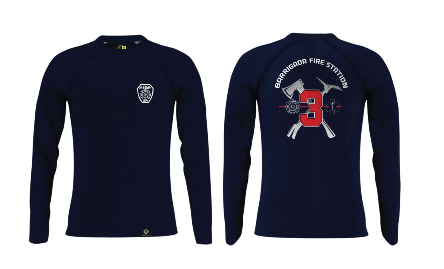 GUAM FIRE DEPARTMENT - Barrigada Fire Station - Sublimated Raglan Long Sleeve